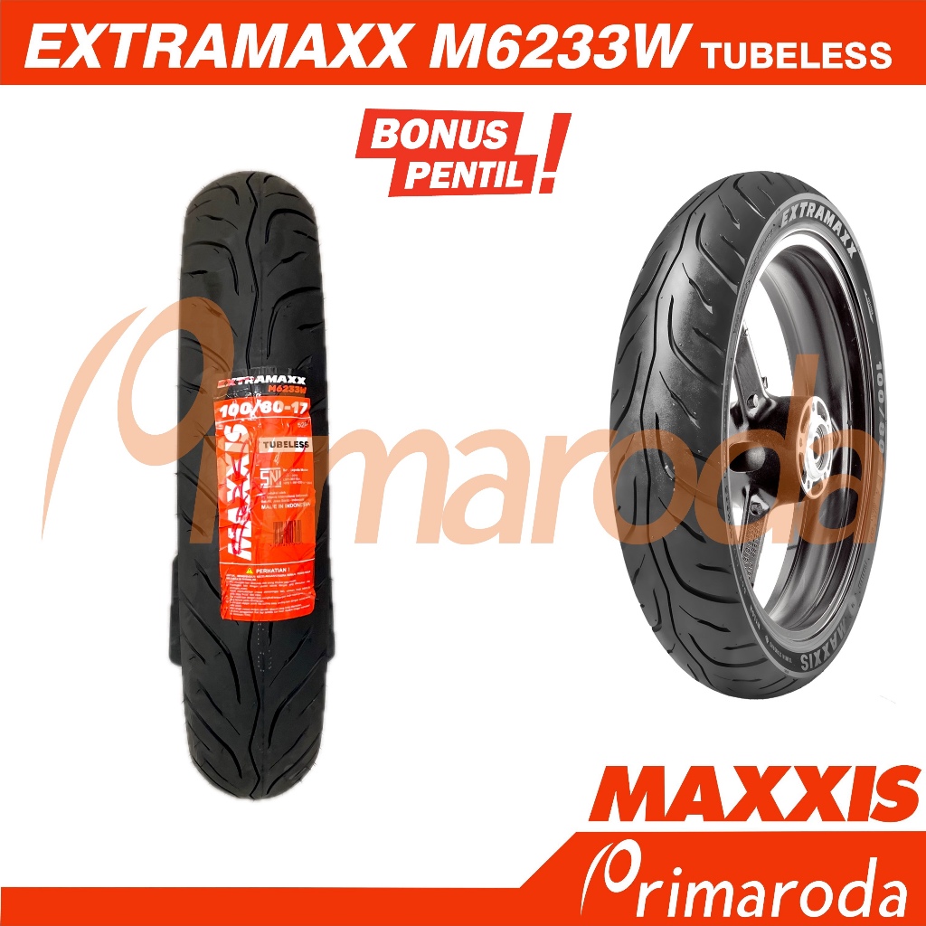 Ban motor MAXXIS Extramaxx 100/80 Ring 17 Tubeless 100/80-17