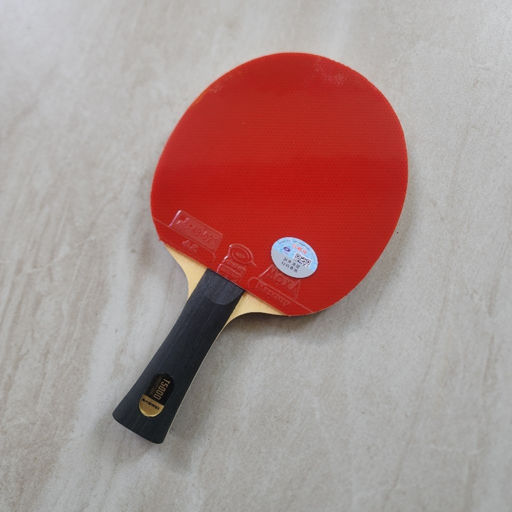 Bet Pingpong NEW Siap Pakai | Bad Tenis Meja Bed Bad | Sanwei T5000 Carbon | Set Rakitan Pemula | Bl
