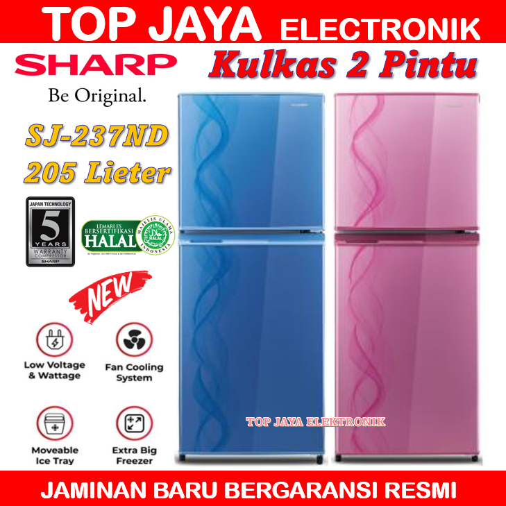 KULKAS SHARP 2 PINTU TANPA BUNGA ES/LEMARI ES 2 PINTU SHARP/LEMARI ES SHARP 2 PINTU NO FROST