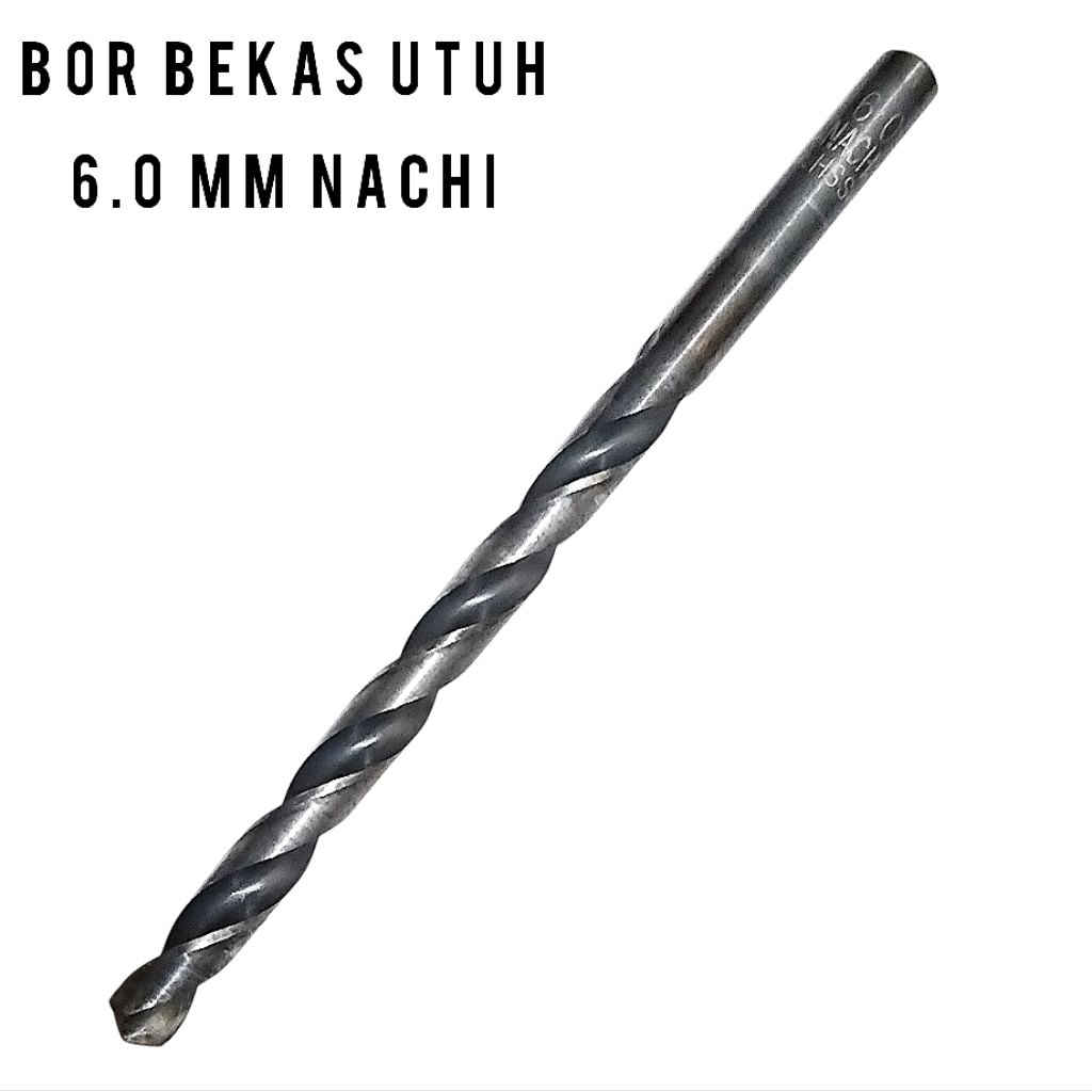 dril mata bor 6.0 MM Nachi mata bor besi 6mm hss nachi bekas mulus utuh