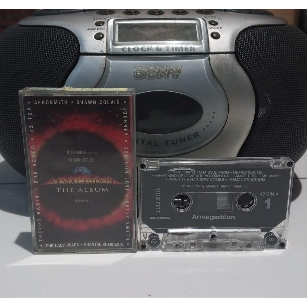 Kaset Pita Armageddon - Aerosmith - Journey - ZZ Top - Bob Seger - Animal Crackers - Bon Jovi