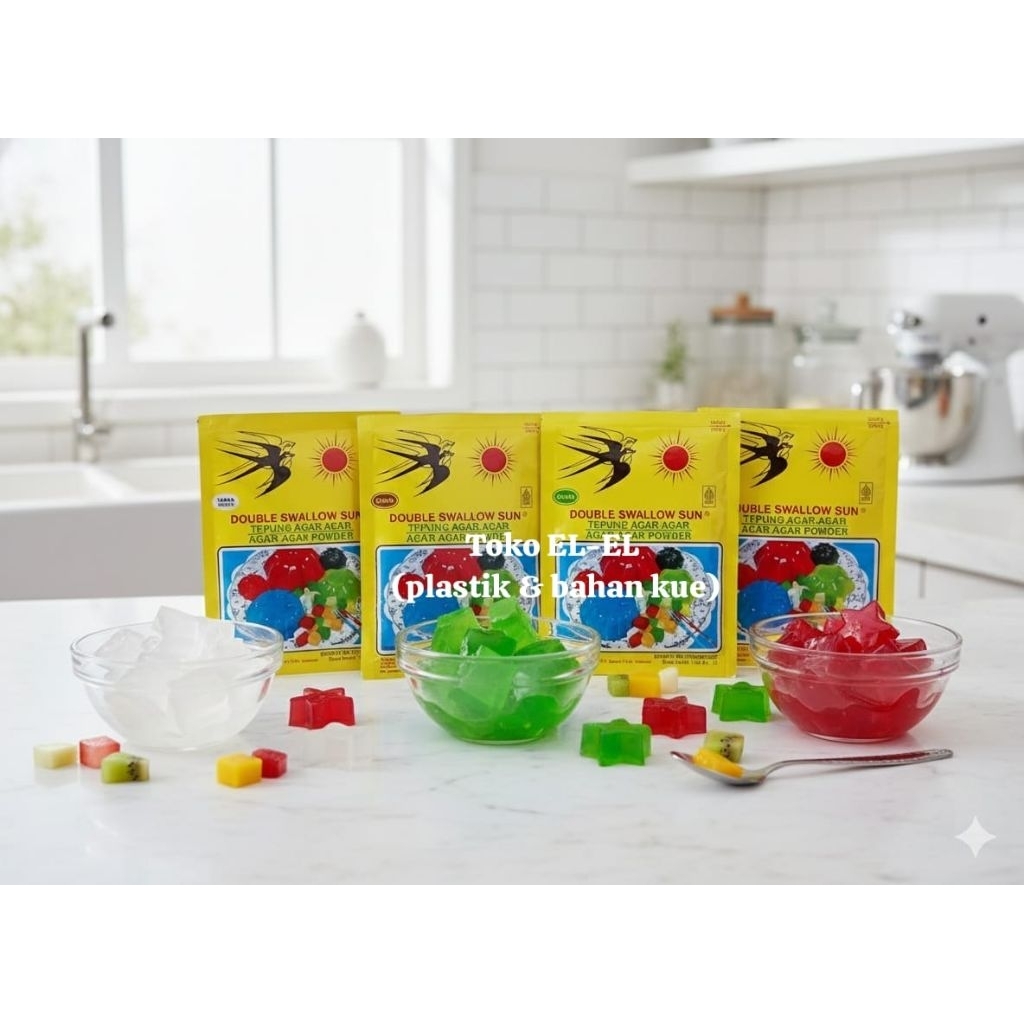 Agar Swallow / Double Swallow Sun / Tepung Agar Agar / Agar Coklat / Agar Plain / Agar Merah / Agar 