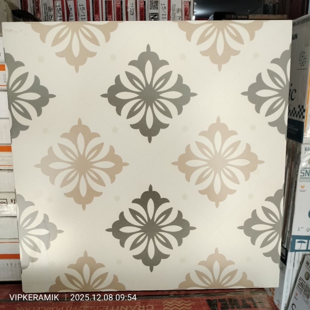 KERAMIK LANTAI VINTAGE MATT KIA BUDSABA BEIGE 40x40 KW2