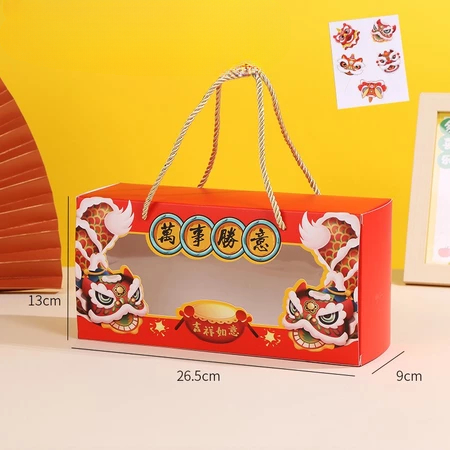 Box Cupcake Imlek Box Kue Imlek Box Cupcake Dragon Alas Isi 3 Motif Box Hampers Imlek Ukuran 26.5x13