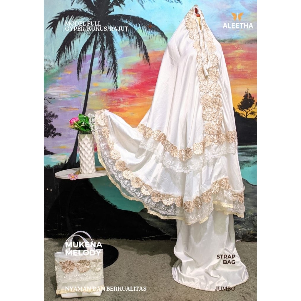 Aleetha Collection - Melody Series| MUKENA MELODY SUTRA ROBERTO CAVALLI FULL GYPER KUKUS RAJUT TWO-T