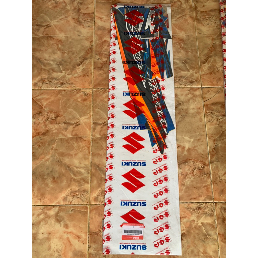 Striping stiker Shogun SP 125 FD Biru hitam ori SGP
