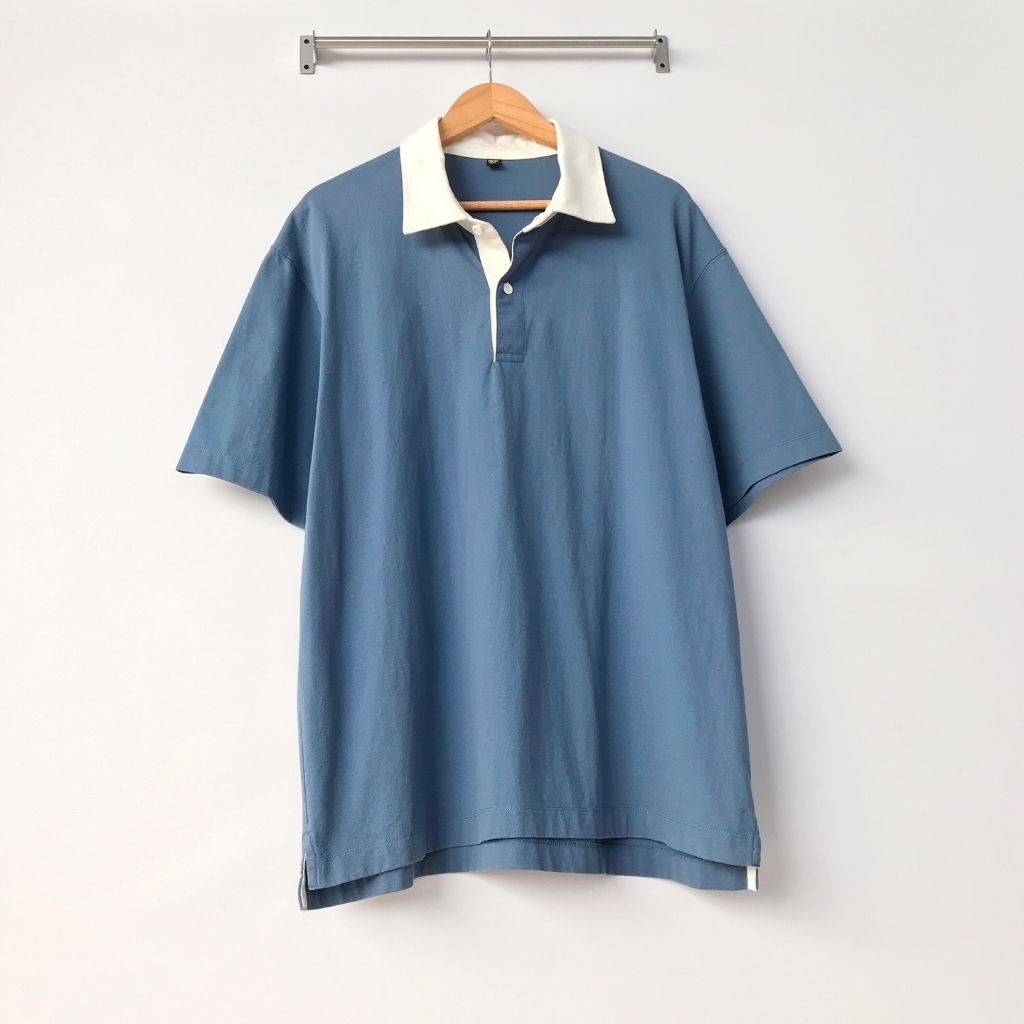 Kaos Polo Rugby UNIQLO Biru XXL 3L