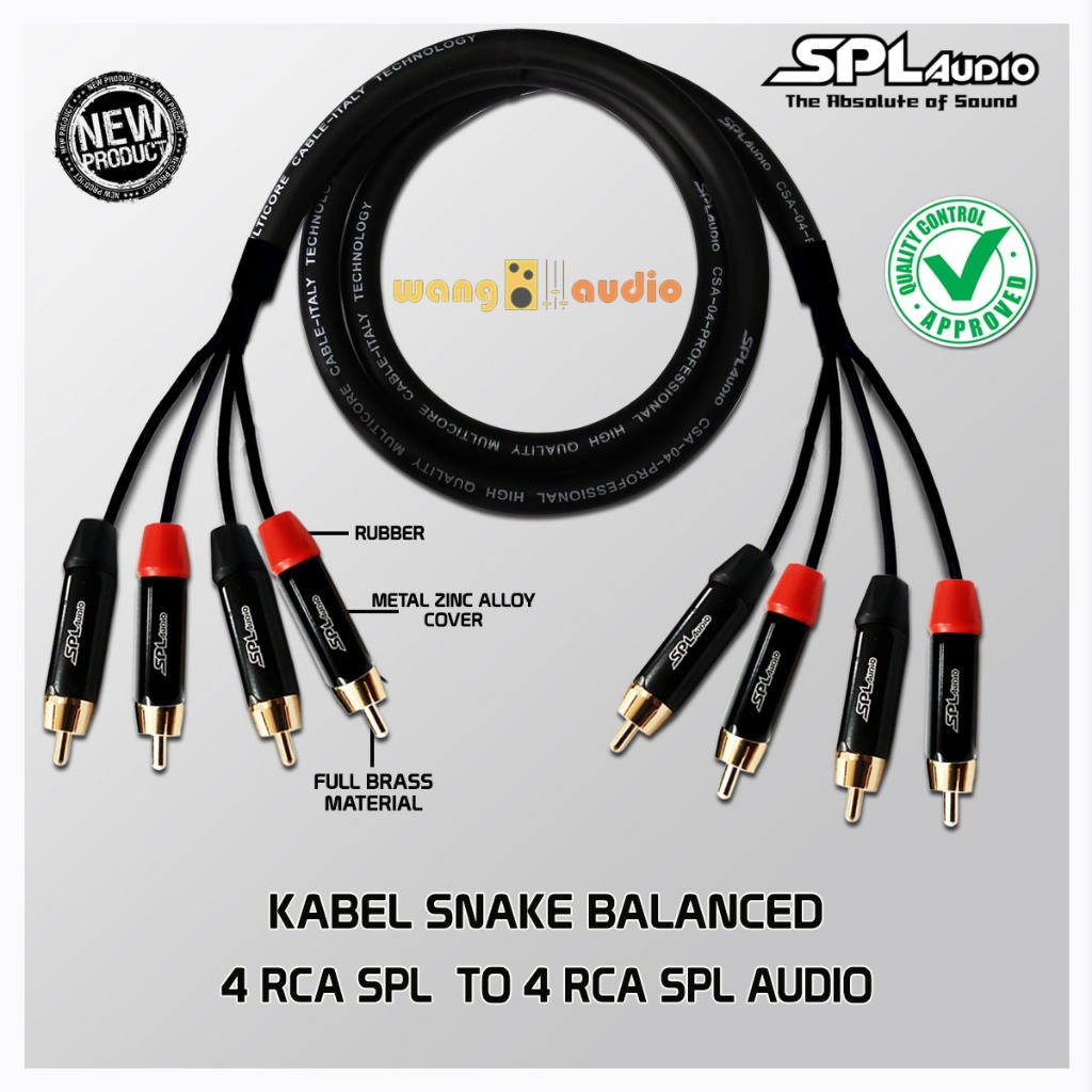 SPL AUDIO CSA-04 - Kabel Snake Balance / kabel sound 4x RCA SPL to 4x RCA SPL AUDIO - WANG