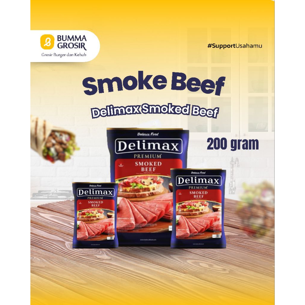DELIMAX smoke beef - Daging Sapi Asap - Smoke Beef