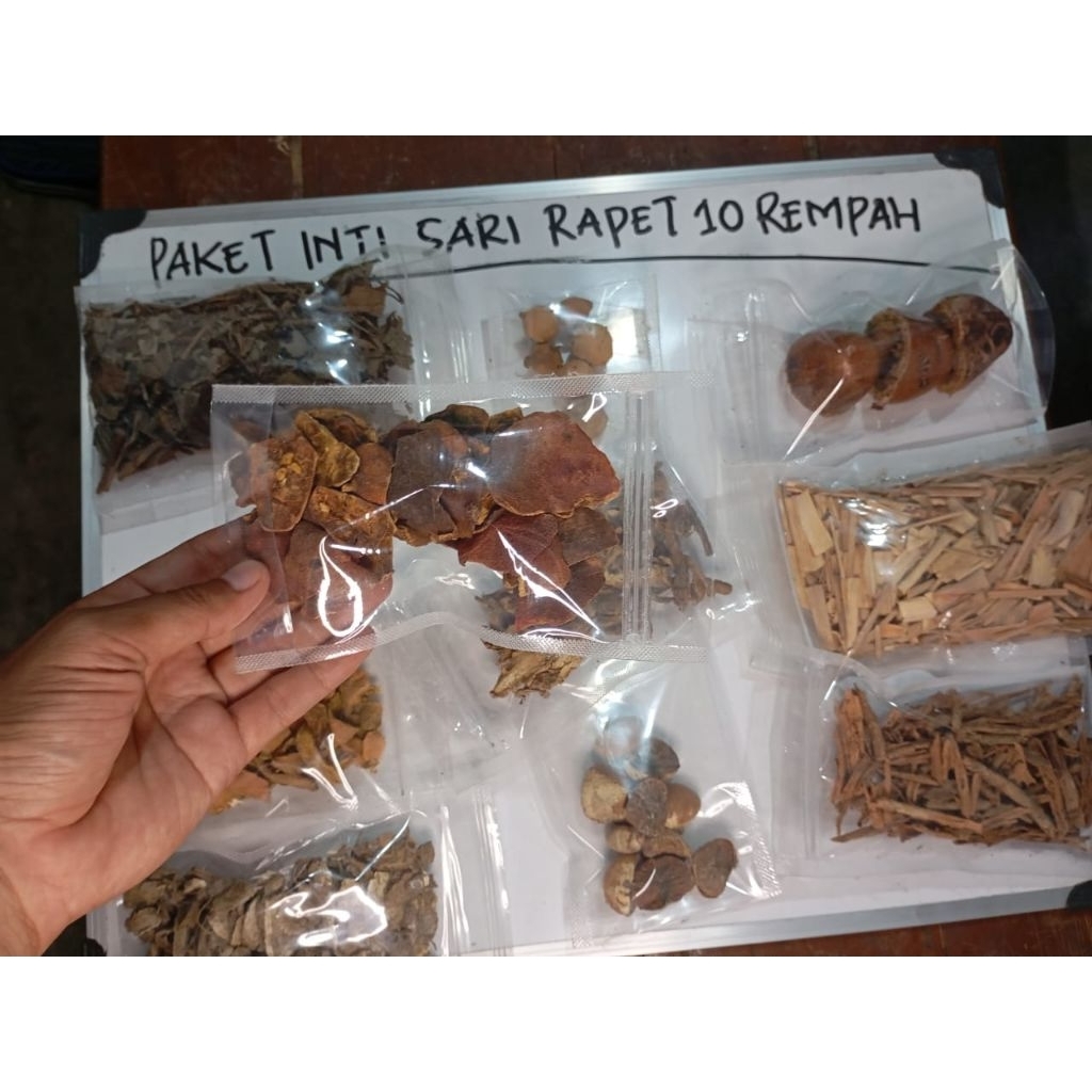 Paket Jamu Rimpang Alami - Manjakani, Pinang, Temu Rapet, Kunci Pepet