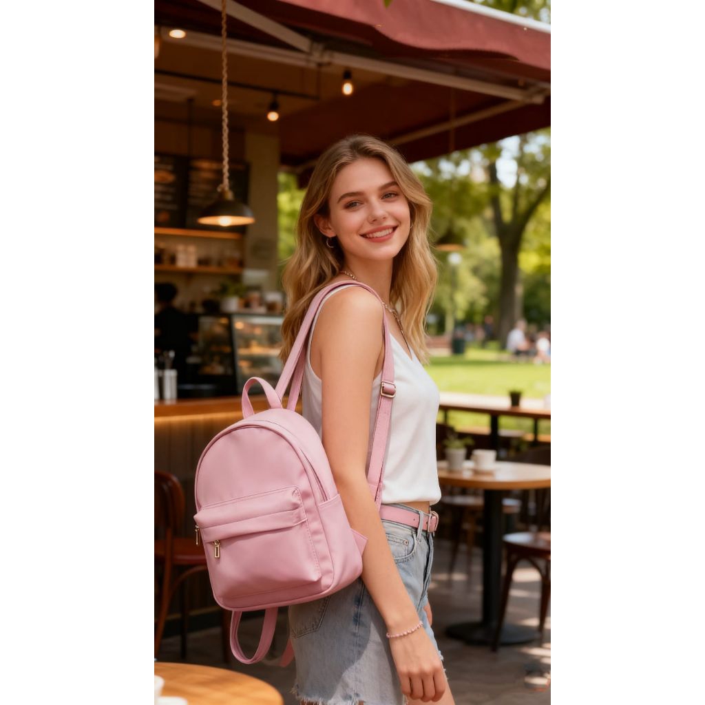 AIRA BAG's - Tas ransel mini - Tas Sekolah - Kuliah - Kerja - Kulit Sintetis Premium