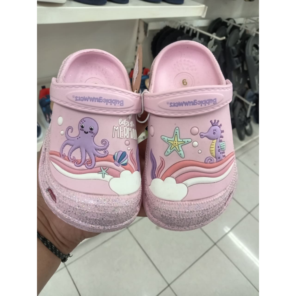Sandal Slop Karet Anak Wanita Bata Ringan Stylish bubblegummers
