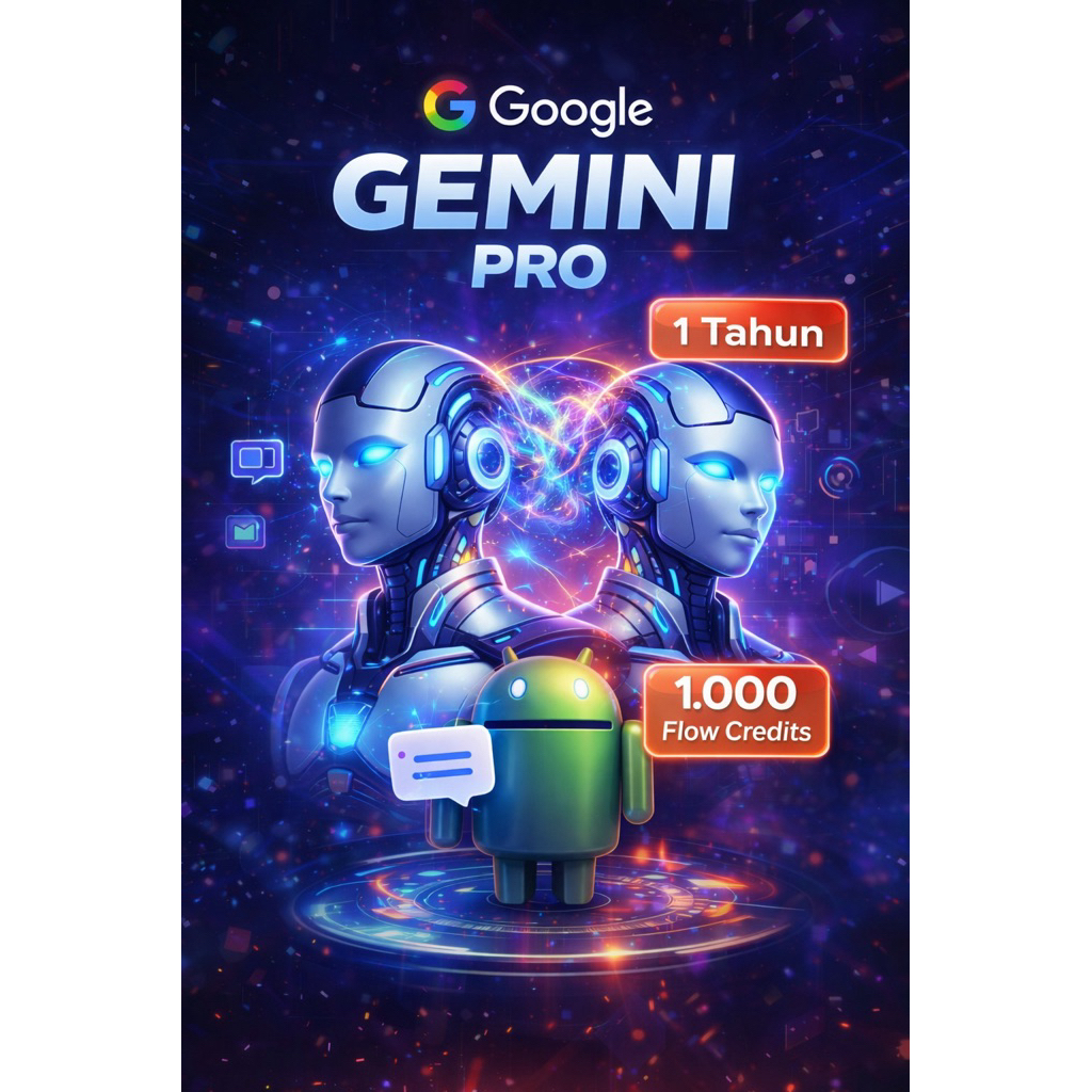 Google Gemini Pro 1 Tahun + Flow 1.000 Kredit | Drive 2TB | Akun Premium Original