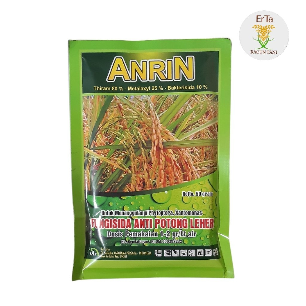 ANRIN FUNGISIDA ANTI POTONG LEHER KEMASAN 50 GRAM