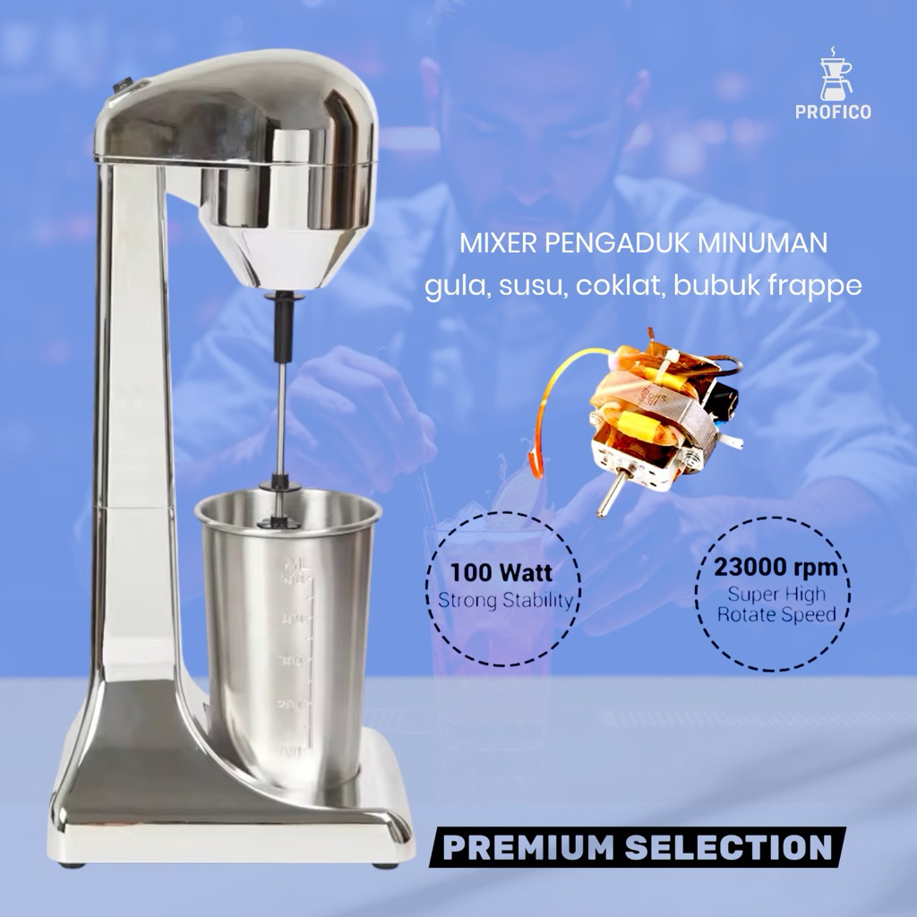 milk frother listrik electric mixer minuman foamer pengaduk gula frappe powder sirup kopi