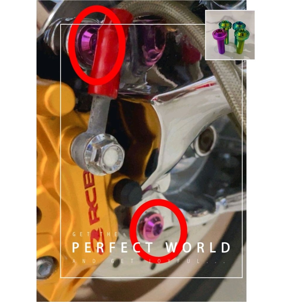 baut titanium kaliper belakang NMAX new