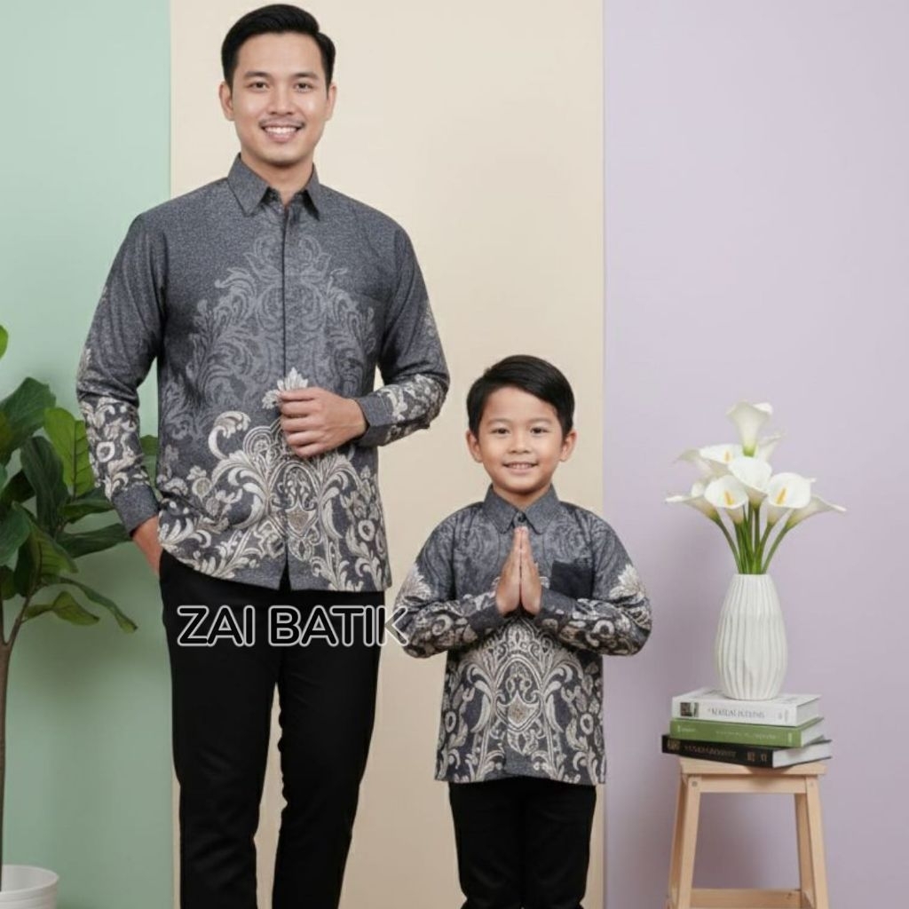 Batik Couple Ayah Anak Dobby Premium COD BATIK COUPLE AYAH ANAK PREMIUM