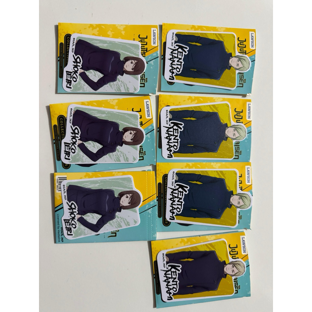 [READY STOCK] collectible stickers jujutsu kaisen x lawson