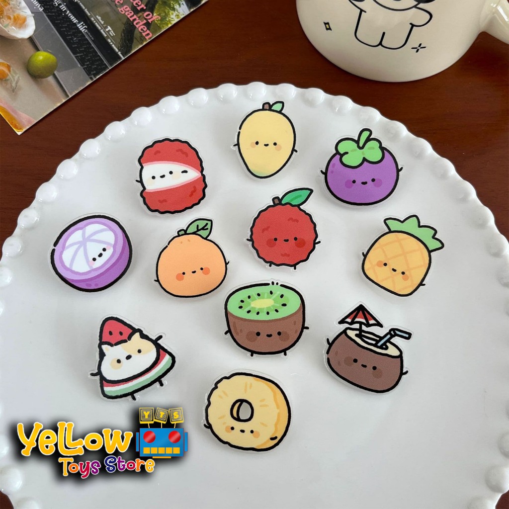 Pin Bros Jarum Karakter Buah Lucu Kawaii Kartun Imut  Aksesoris Fashion Tas Hijab Topi