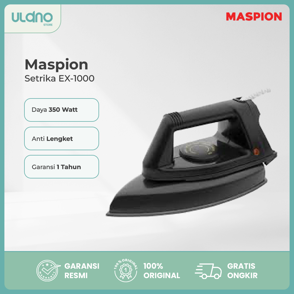 MASPION AUTOMATIC IRON SETRIKA EX-1000 | Setrika Maspion | merk setrika yang bagus dan hemat listrik