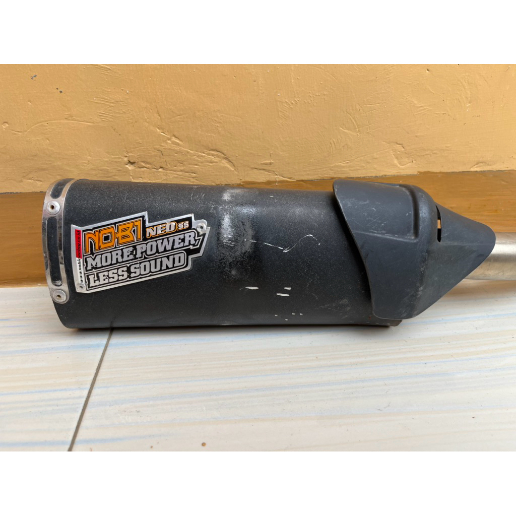 knalpot racing nob1 oval vixion new original second