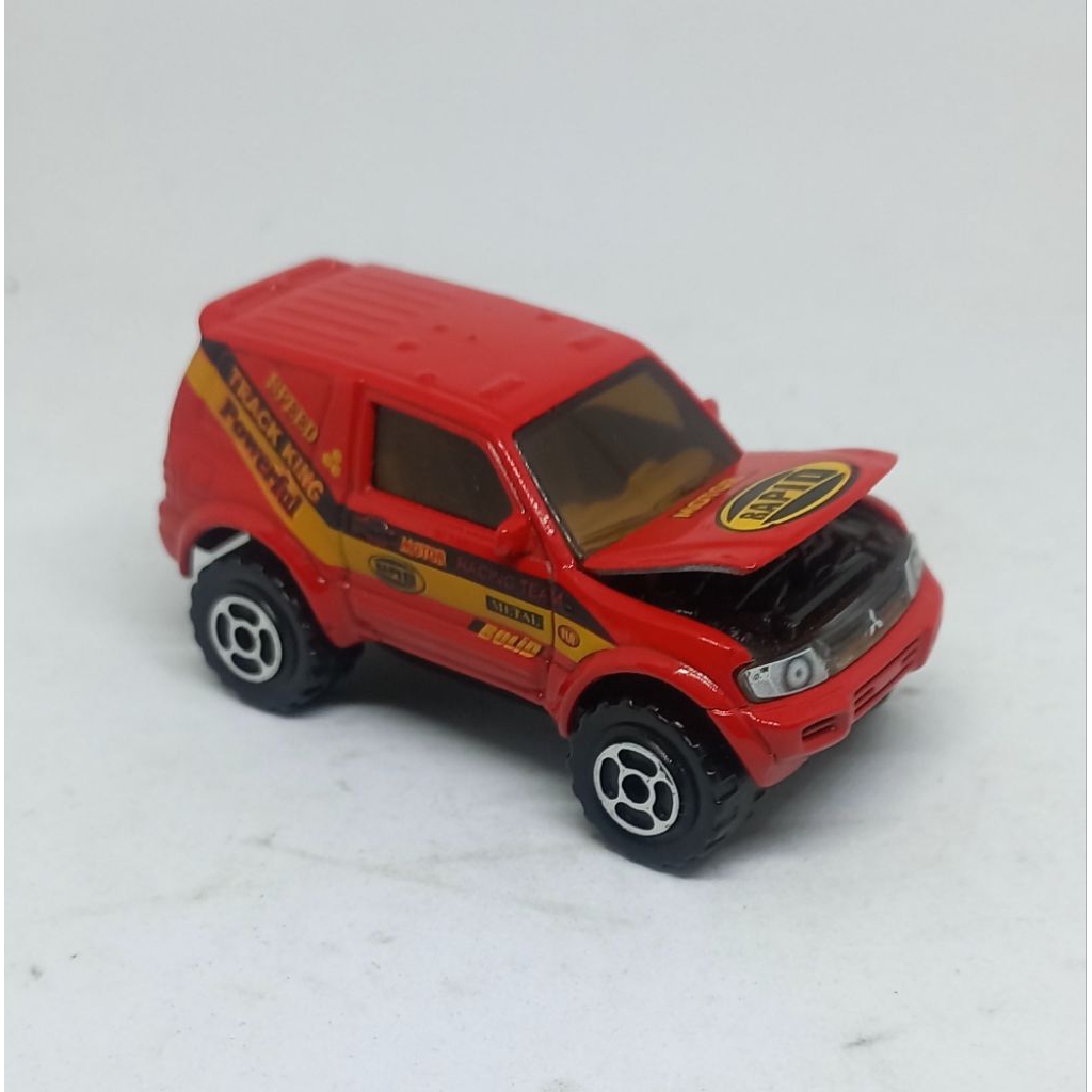 majorette mitsubishi pajero red collection racing loose diecast (t)