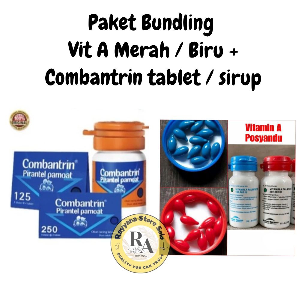 Bundling Paket Vitamin A 200.000iu | 100.000iu Posyandu + Combantrin Obat Cacing