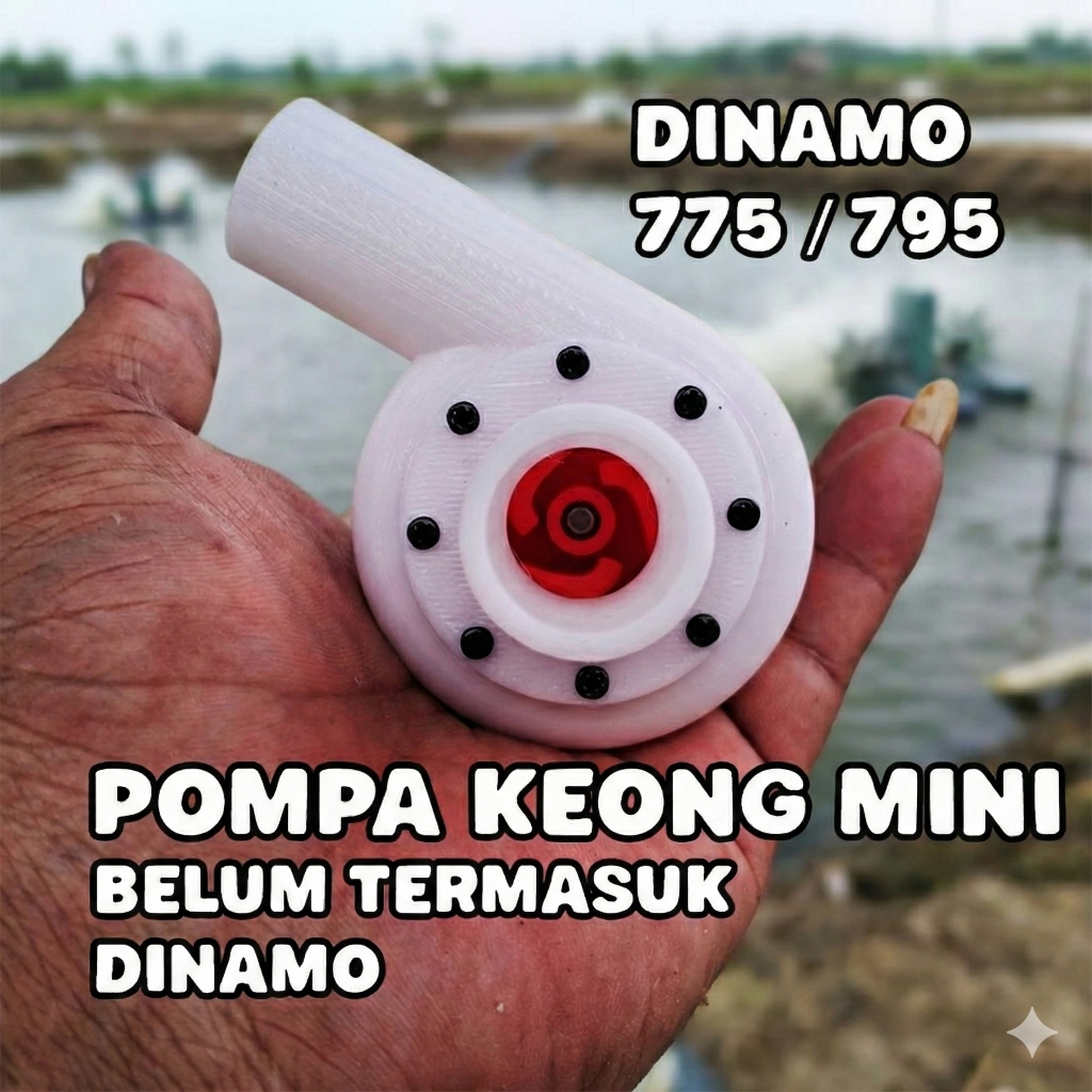 Miniatur pompa air mini keong mantap dinamo 775 / 795