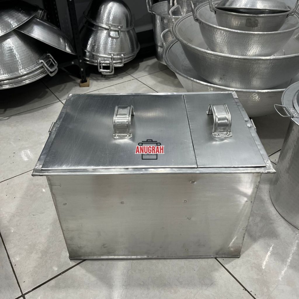 Panci Dandang Bakso Malang Kotak Sekat Alumunium Tebal Tidak Mudah Bocor