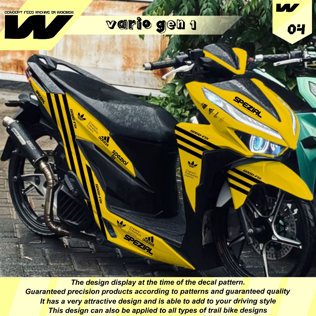 (COD) Sticker Decal Full Body Motor Honda Vario 125/150 2017 2018 2019 2020 2021 2022 Stiker Skotlet