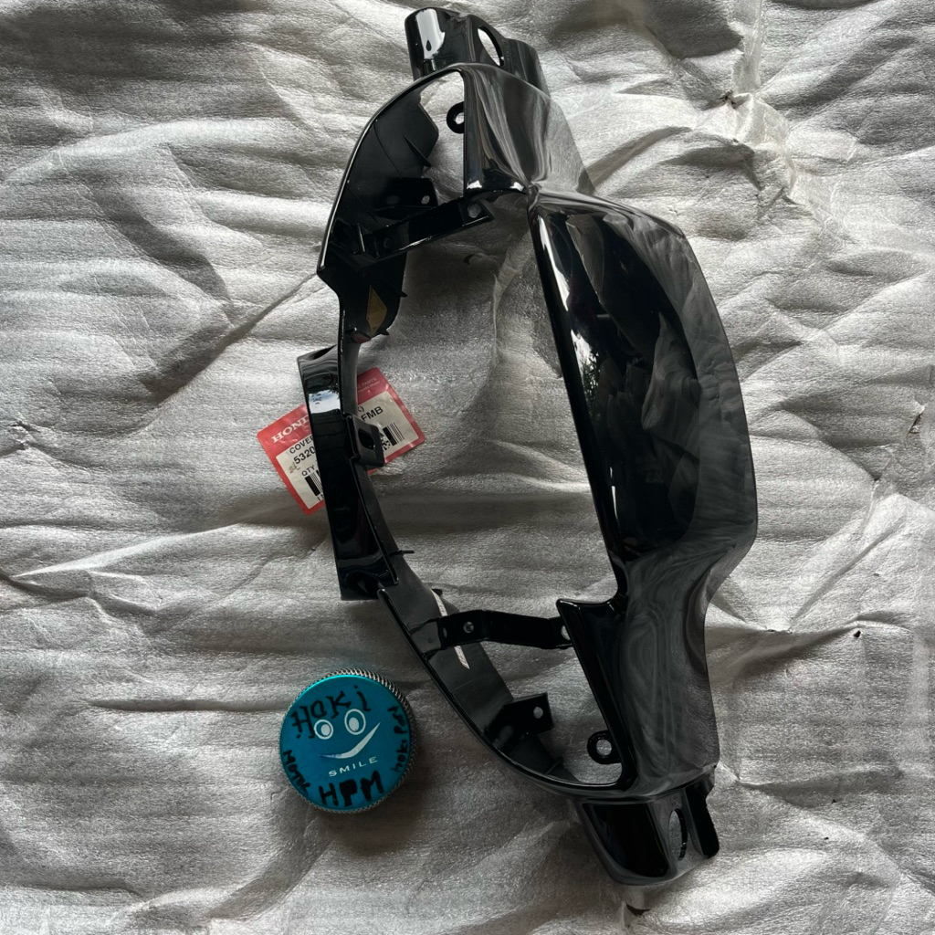 53205-KEV-790FMB Cover Handel Batok Depan Supra 100 Tromol Hitam Ori Ahm 53205kev790fmb