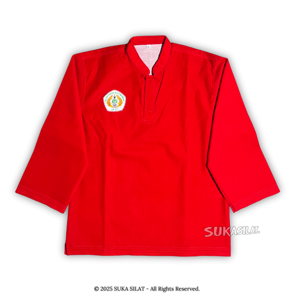 Seragam Bludru Merah Cabai Lokal Premium Suka Silat
