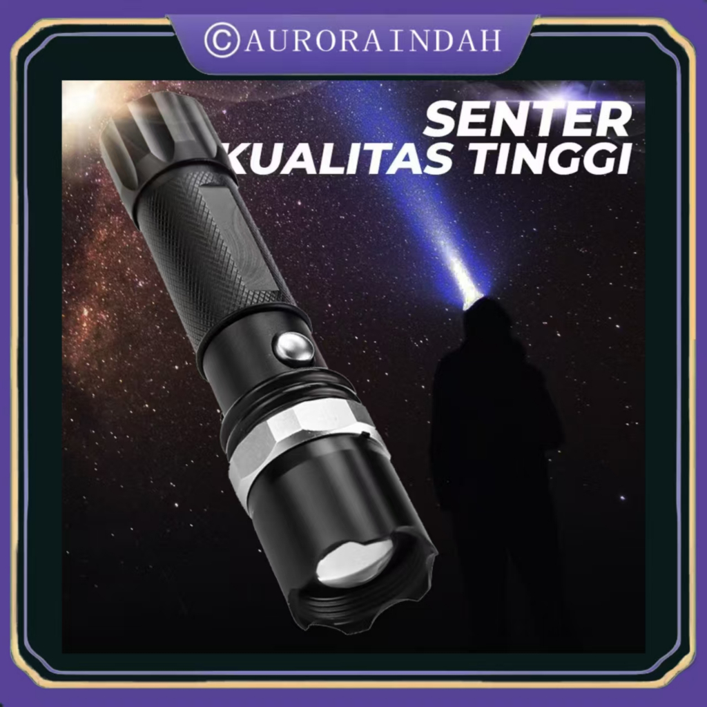 Senter Cas Police Swat 99000W Lampu Emergency Darurat Lamp Led Super Terang Jarak Jauh Original