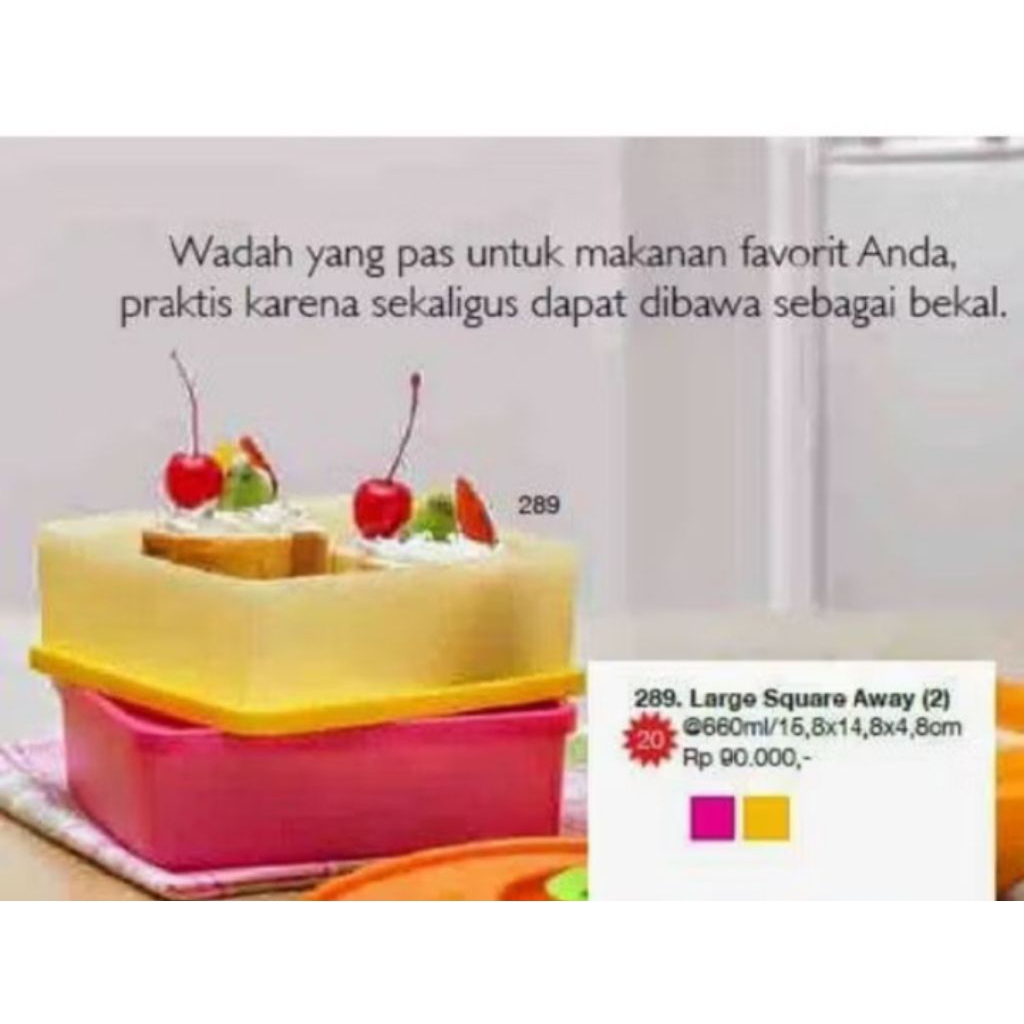 Lsa / Large square away ori tupperware