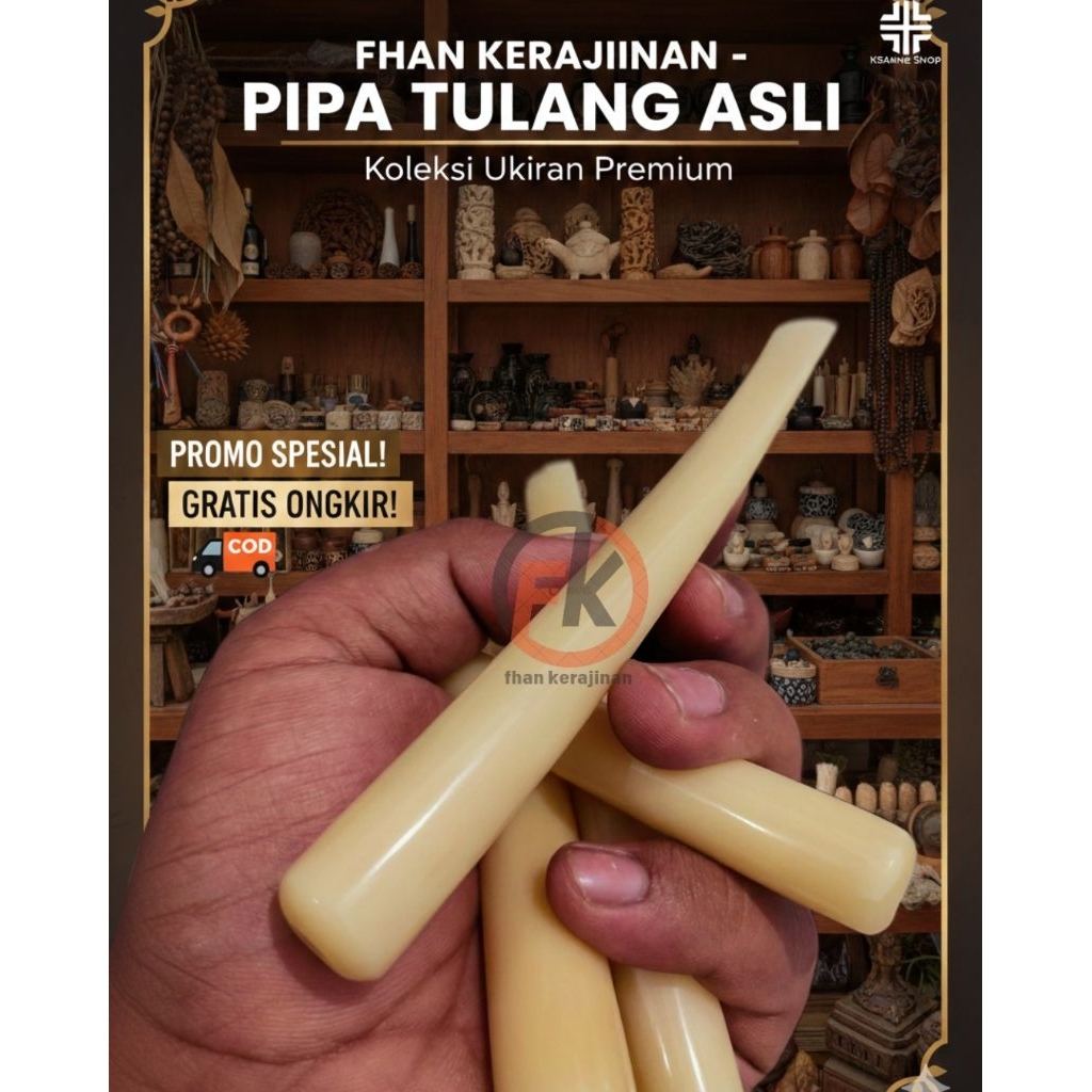 sedotan once pipa tulang sapi asli seperti gading berkualitas