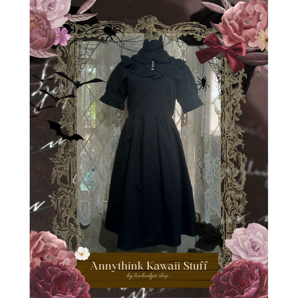Ank Rouge Black Dress Kawaii Gothic Ruffle Halloween