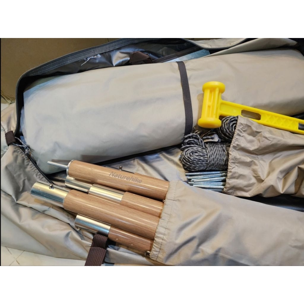 Flysheet Naturehike Octagon 150D Tiblack  Size L Besar - Tipe Upgrade Terbaru