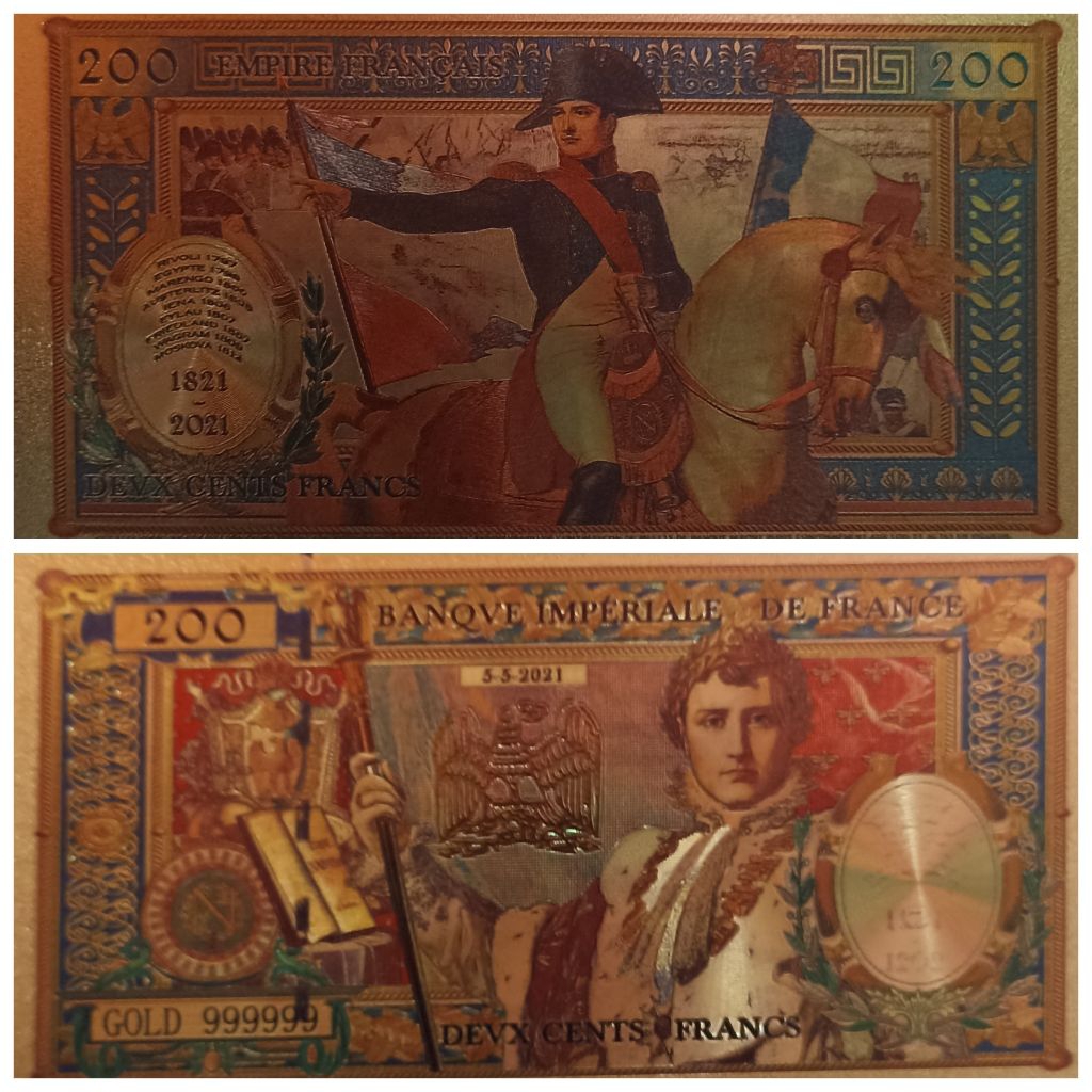 SOUVENIR GOLD FOIL 200 FRANCS