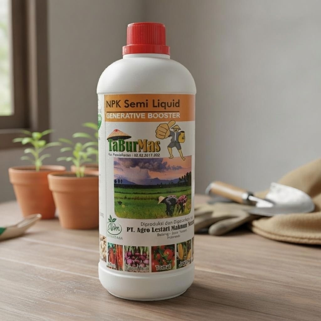 TaburMas NPK Semi Liquid Generative Booster 1L - Pupuk Cair Bantu pembentukan bunga lebih banyak, bu
