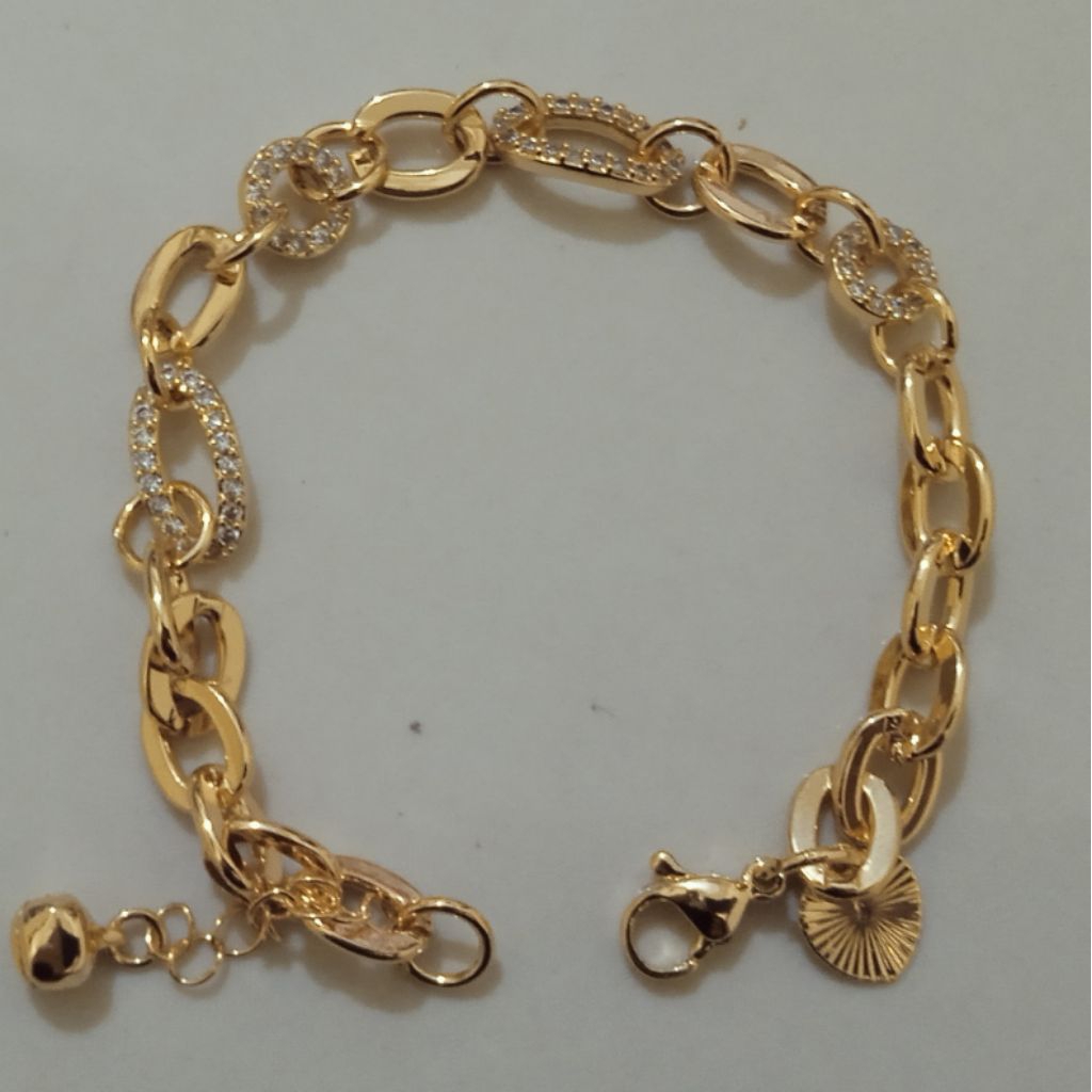 GELANG RANTAI HONGKONG LAPIS EMAS 18K