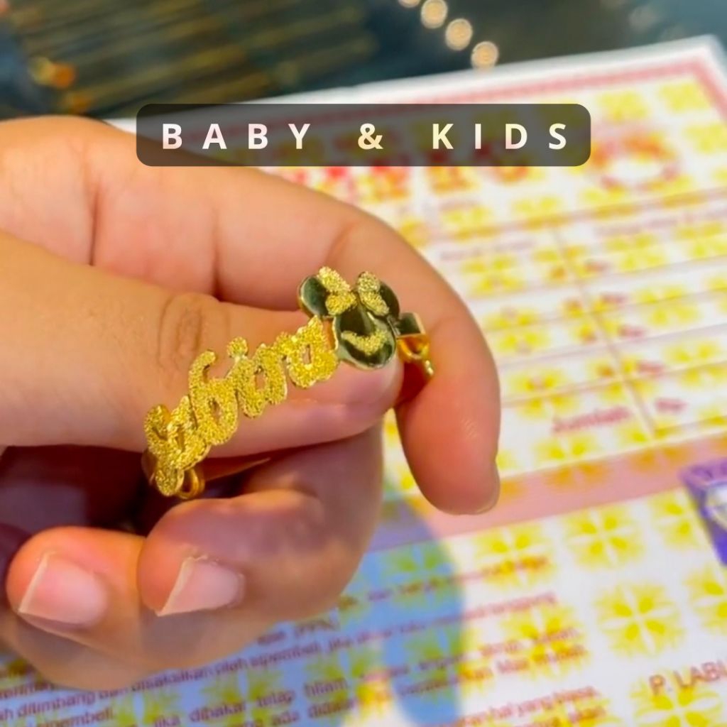 Gelang Nama titanium Bayi dan Anak bisa custom nama gelang abjus