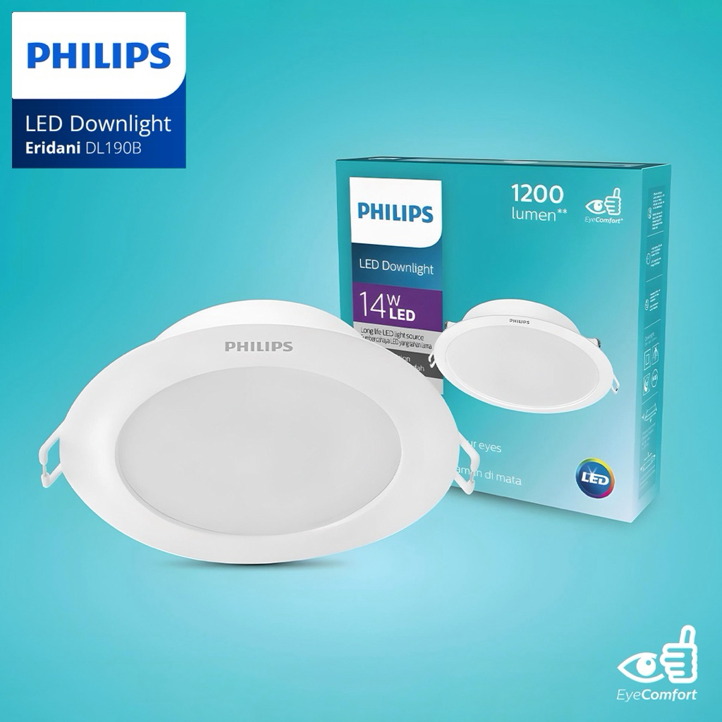 Downlight LED Philips Eridani DL190B IB Tanam All Watt