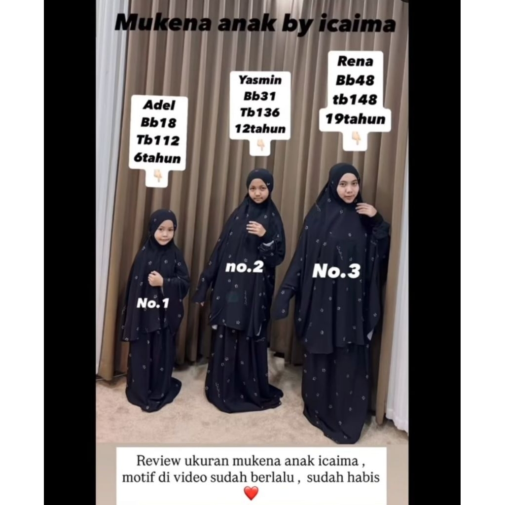 MUKENA ANAK ICAIMA/MUKENA MOTIF ICAIMA