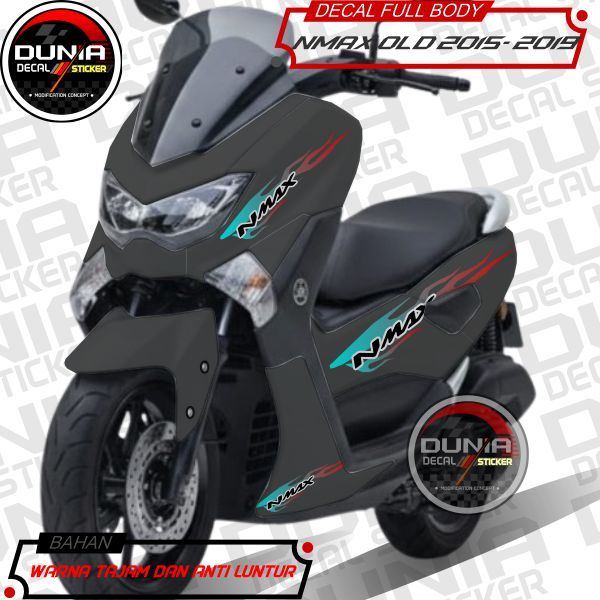 Decal Nmax Old polos Stiker full body yamaha nmax sticker motor nmax motif Api Dasar Putih COD