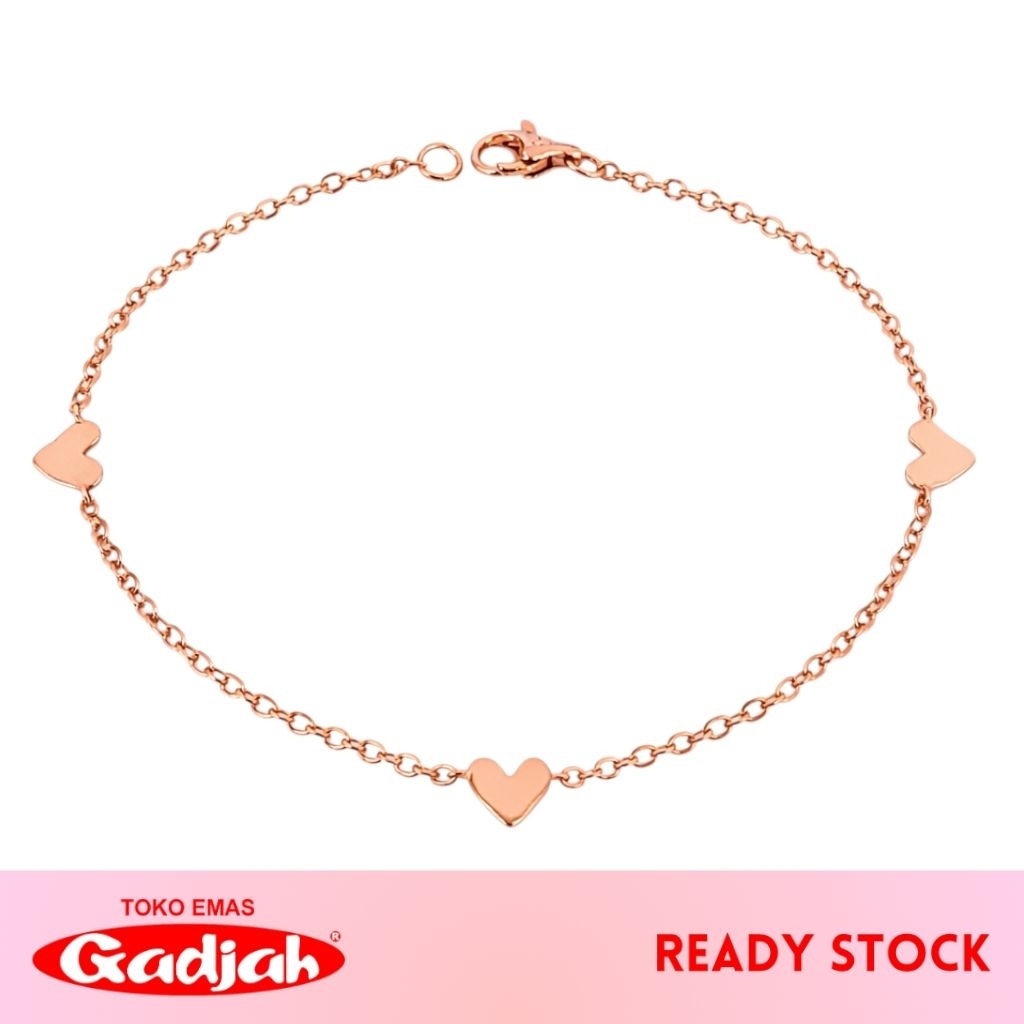 Gelang Emas Dainty Love Heart - Toko Emas Gadjah