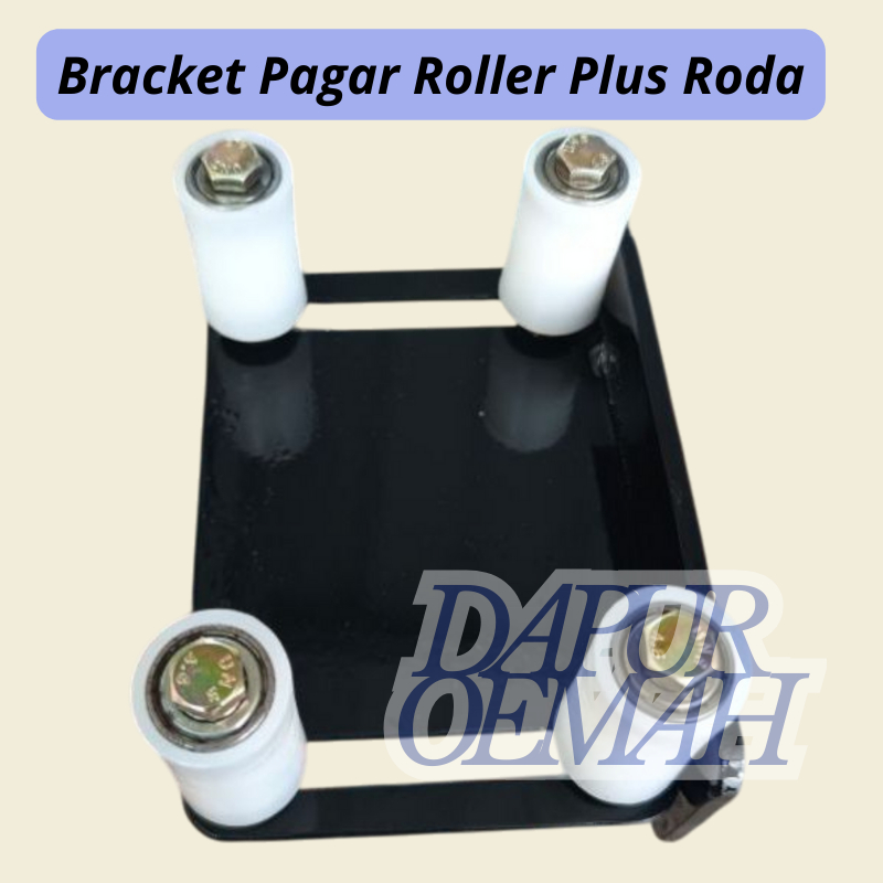 Bracket Roller Roda Pagar Nilon Braket Pagar Roller Nilon Breket Pagar Geser Bahan Besi Tebal