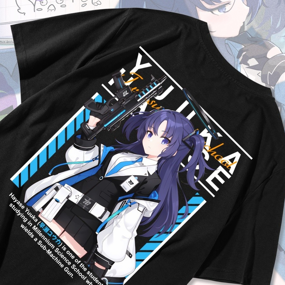 KAOS HAYASE YUUKA BLUE ARCHIVE - KAOS DISTRO PRIA & WANITA KAOS ANIME & GAME BLUE ARCHIVE HAYASE YUU