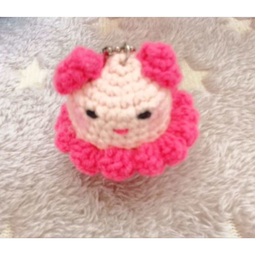 Amigurumi pinky cupcake-gantungan kunci/tas