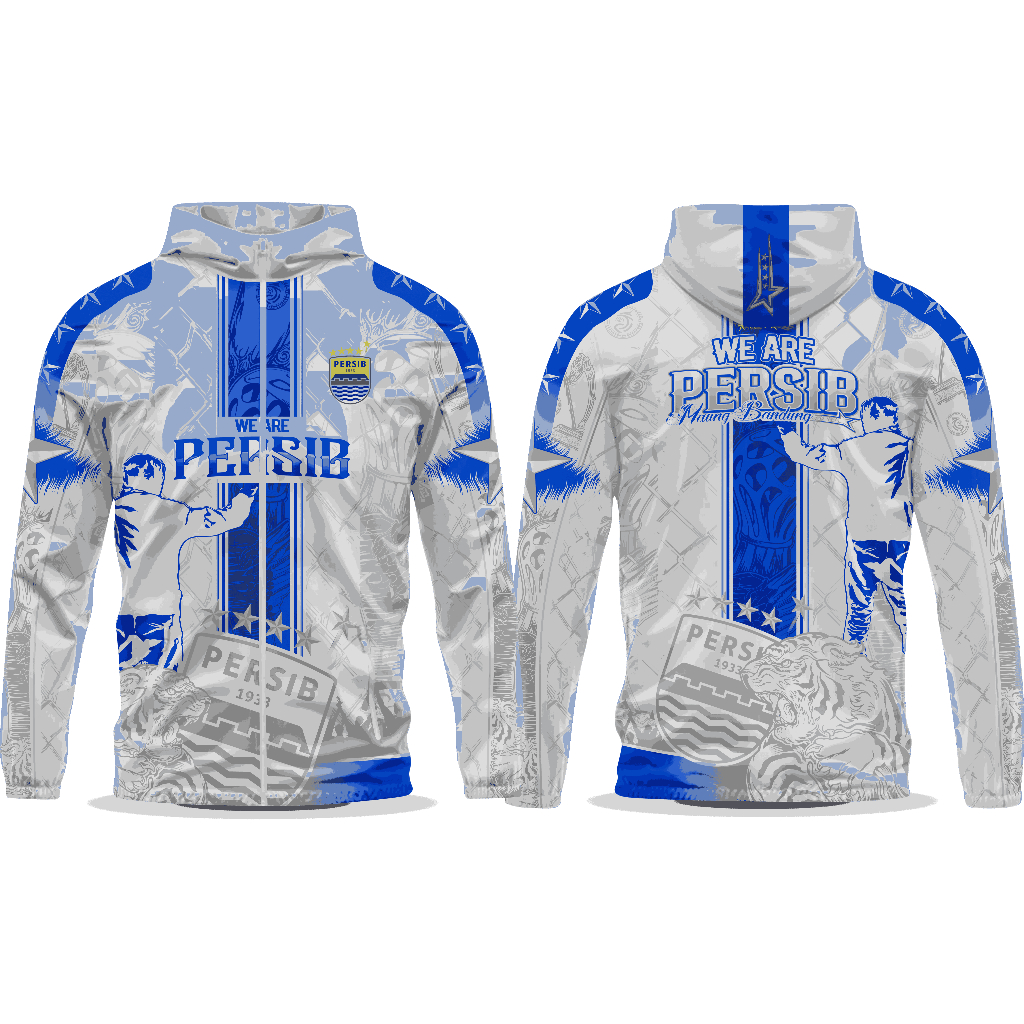 Jaket Hoodie Persib Bandung We Are Persib Official Design – Jaket Bobotoh Premium Full Print Biru Pu