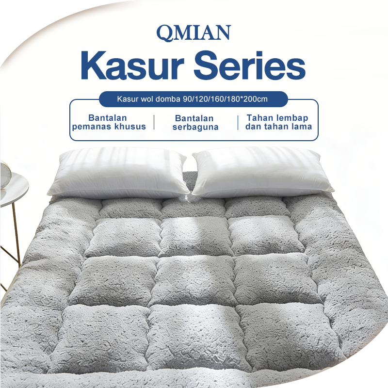 Qmian Kasur Bulu Domba Kasur Berkualitas Tinggi Kasur Ekstra Tebal Dan Lembut Nyaman Dan Lembut Ukur